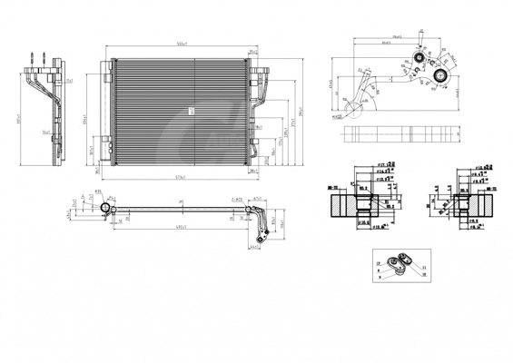 Condenser, air conditioning - 612 220 HART