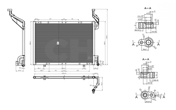 Condenser, air conditioning - 614 993 HART