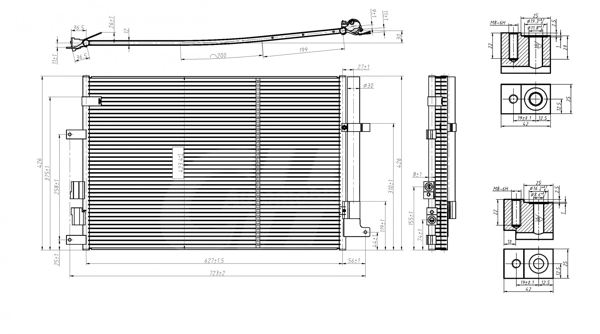 Condenser, air conditioning - 621 528 HART