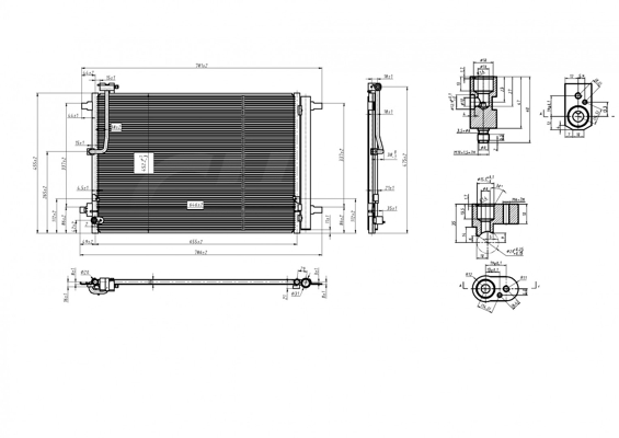 Condenser, air conditioning - 621 601 HART