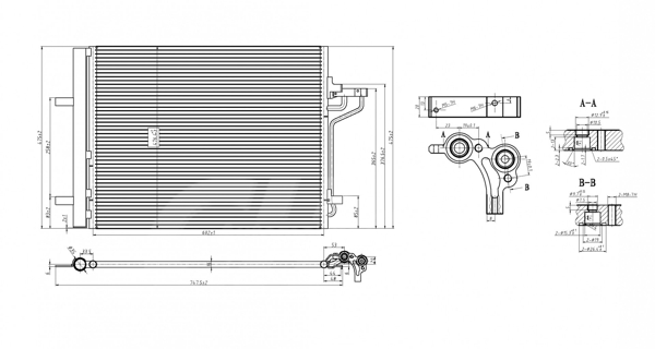 Condenser, air conditioning - 621 635 HART
