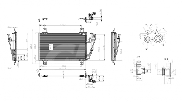 Condenser, air conditioning - 623 917 HART