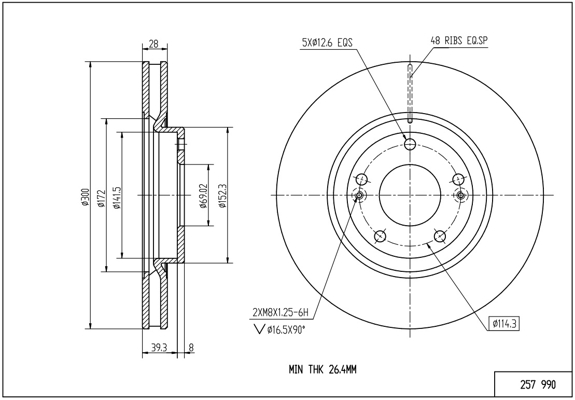 Brake Disc - 257 990 HART