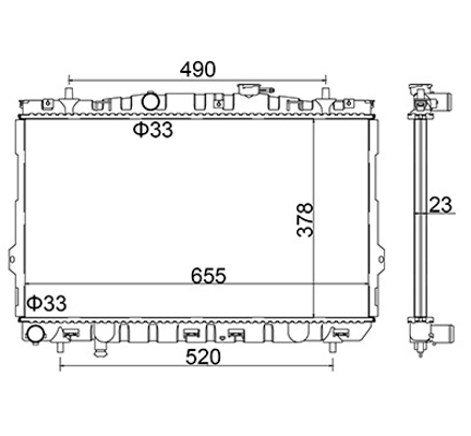 Radiator, engine cooling - 603 680 HART