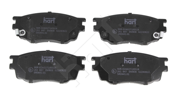 Комплект тормозных колодок, дисковый тормоз - 261 847 HART
