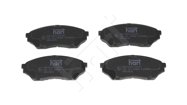 Brake Pad Set, disc brake - 256 522 HART