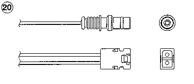 Sensor, exhaust gas temperature - 94585 NTK