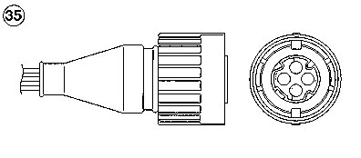 Sensor, exhaust gas temperature - 97611 NTK