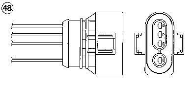 Sensor, exhaust gas temperature - 97384 NTK