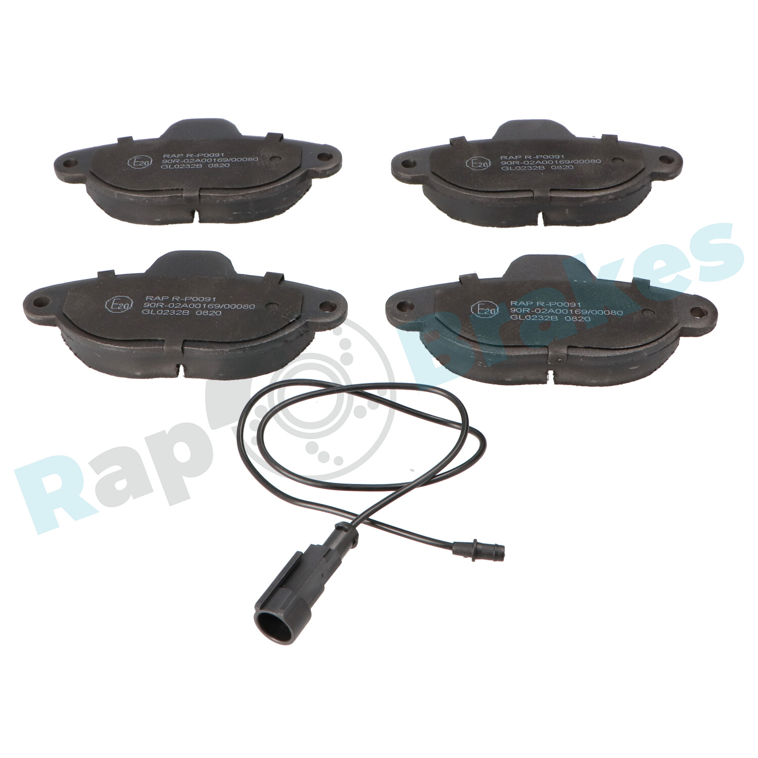Комплект тормозных колодок, дисковый тормоз - R-P0091 RAP BRAKES