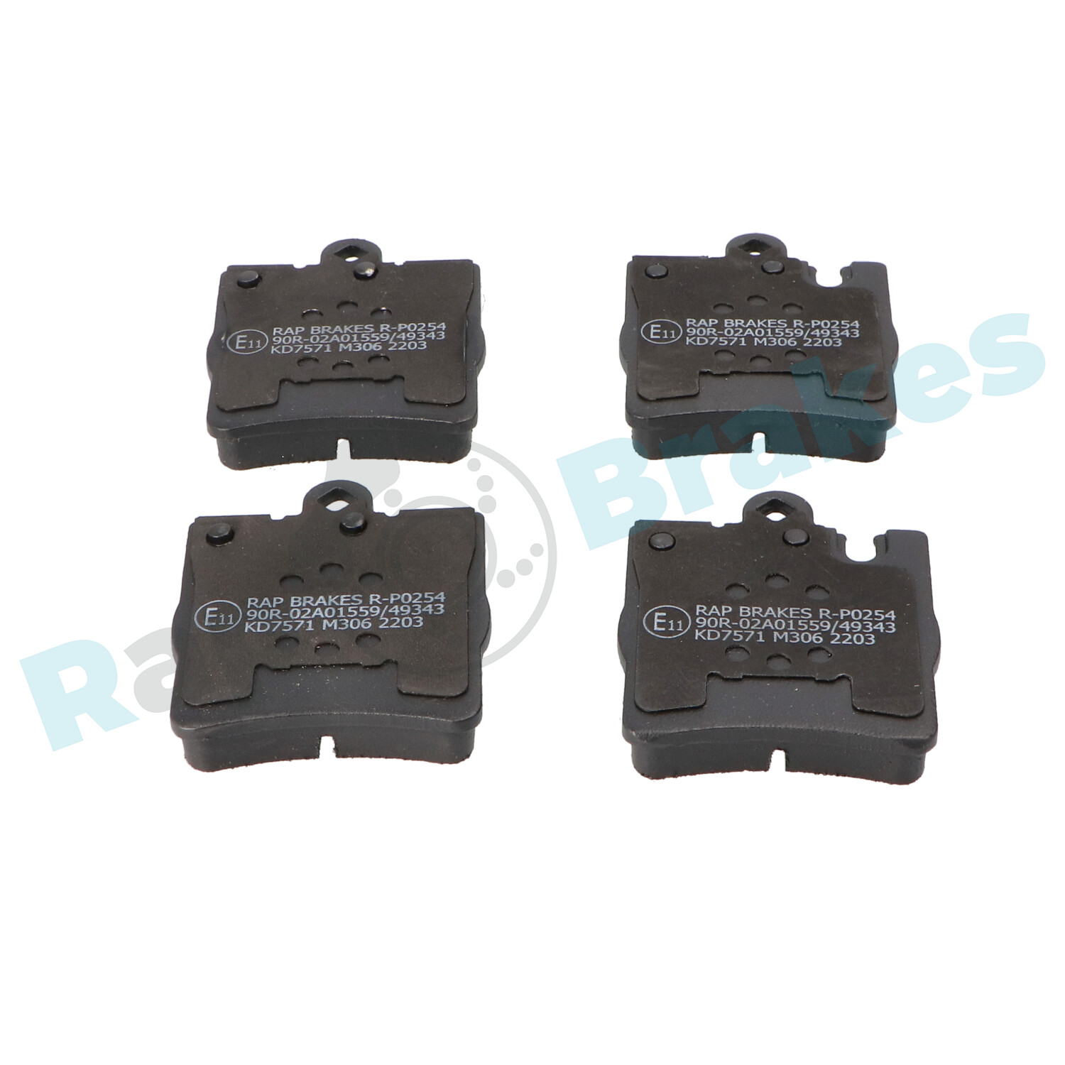 Brake Pad Set, disc brake - R-P0254 RAP BRAKES