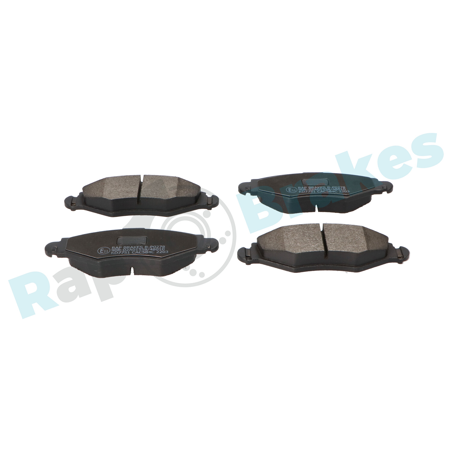 Brake Pad Set, disc brake - R-P0278 RAP BRAKES