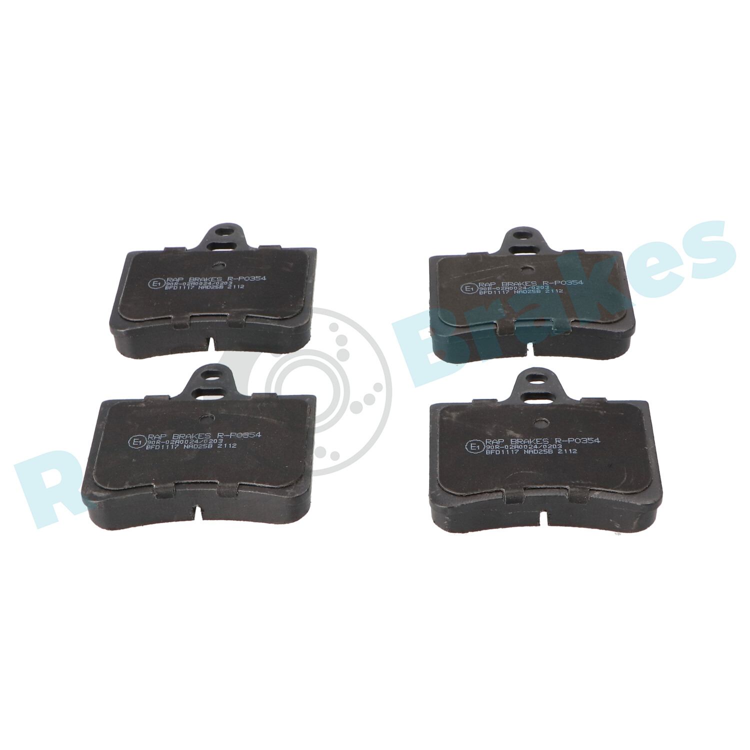 Комплект тормозных колодок, дисковый тормоз - R-P0354 RAP BRAKES