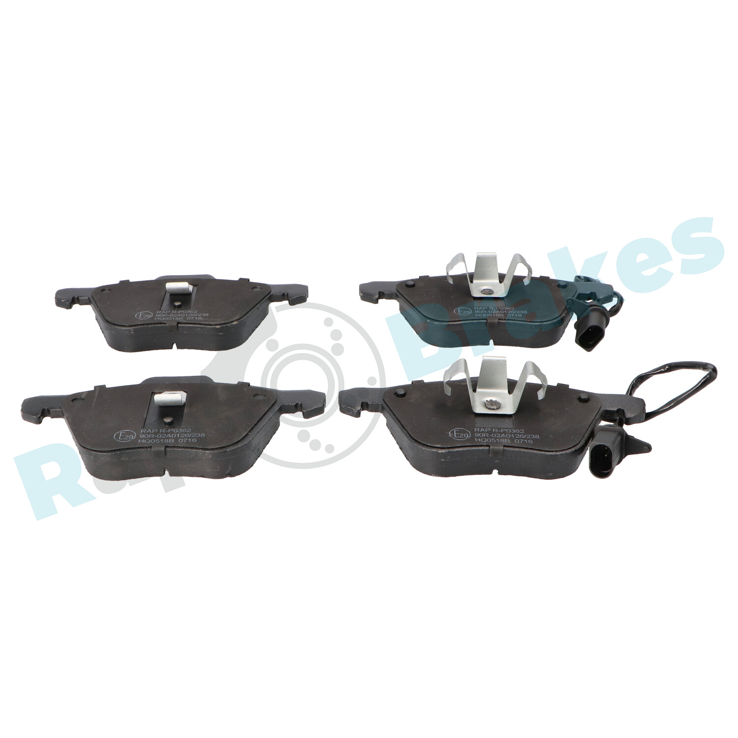 Brake Pad Set, disc brake - R-P0362 RAP BRAKES