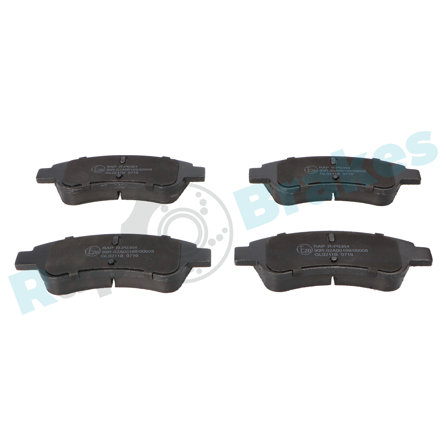 Brake Pad Set, disc brake - R-P0364 RAP BRAKES