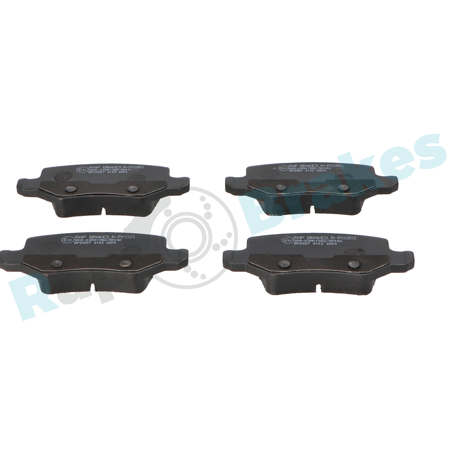 Комплект тормозных колодок, дисковый тормоз - R-P0381 RAP BRAKES