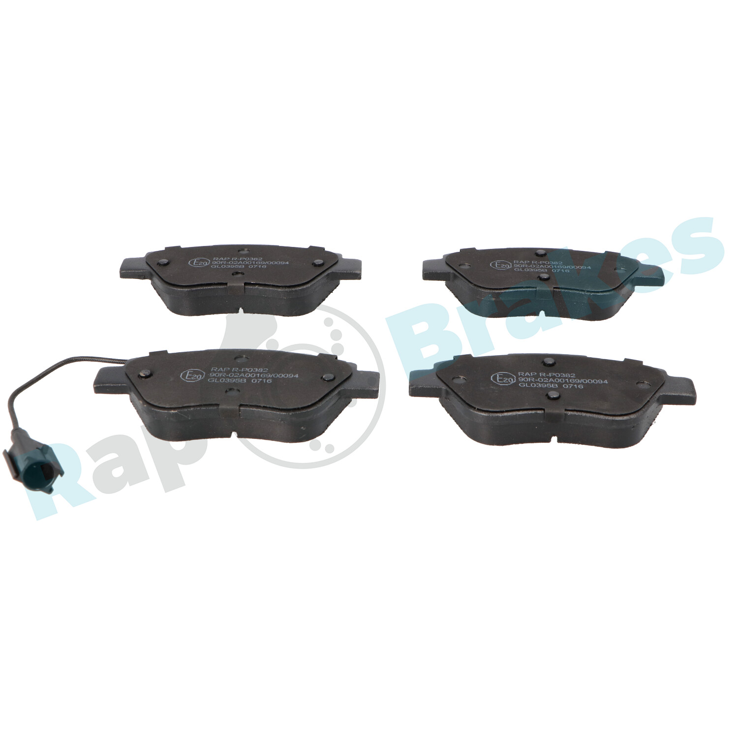 Brake Pad Set, disc brake - R-P0382 RAP BRAKES