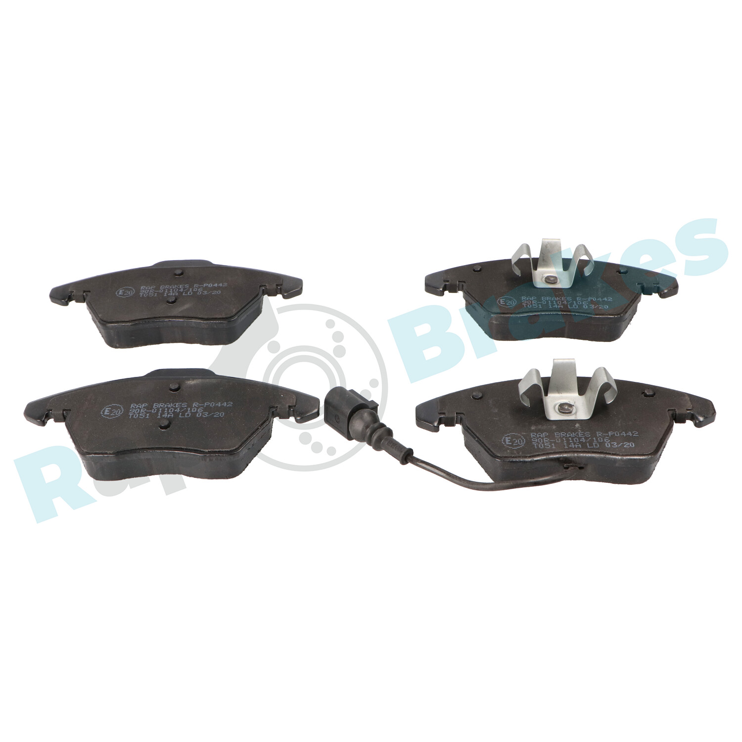 Комплект тормозных колодок, дисковый тормоз - R-P0442 RAP BRAKES
