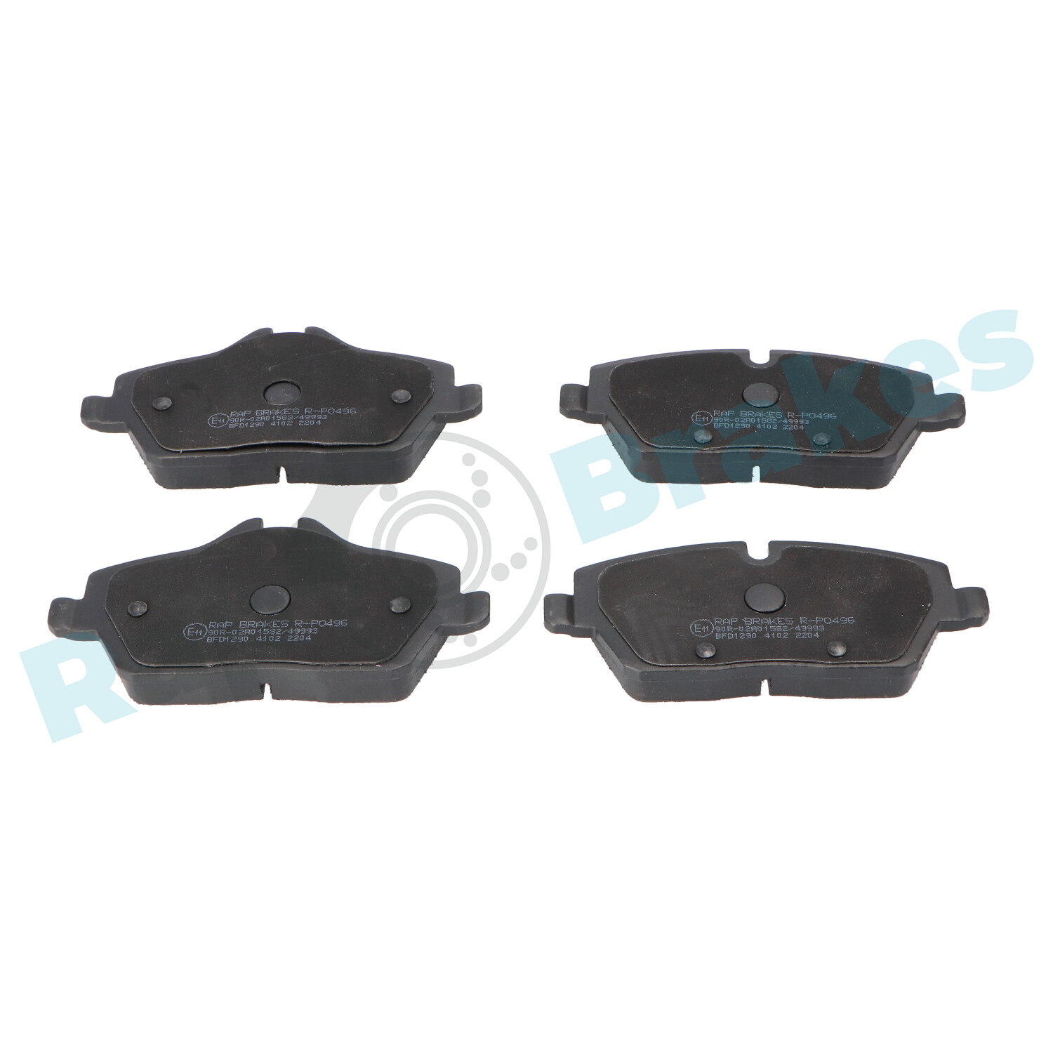 Комплект тормозных колодок, дисковый тормоз - R-P0496 RAP BRAKES