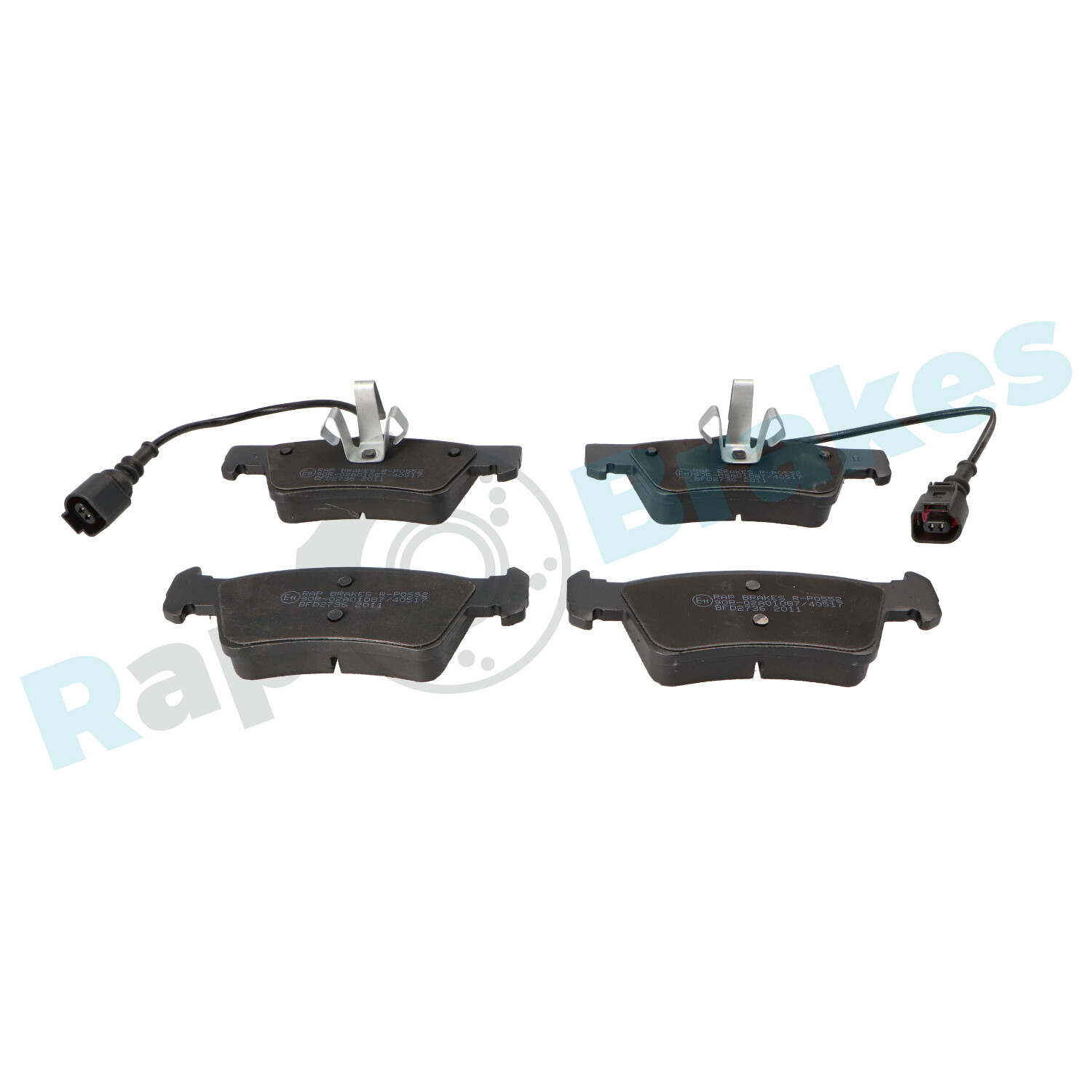 Комплект тормозных колодок, дисковый тормоз - R-P0552 RAP BRAKES