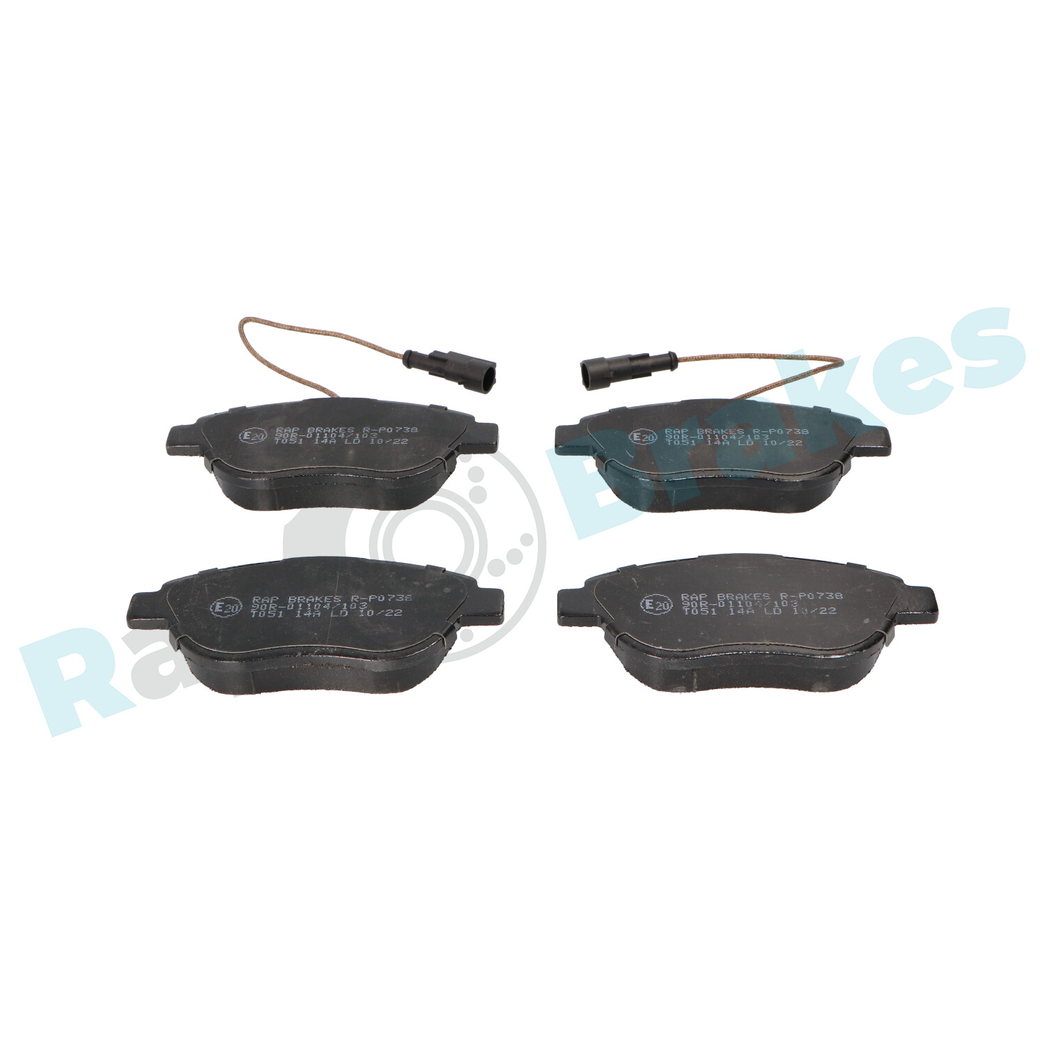 Brake Pad Set, disc brake - R-P0738 RAP BRAKES