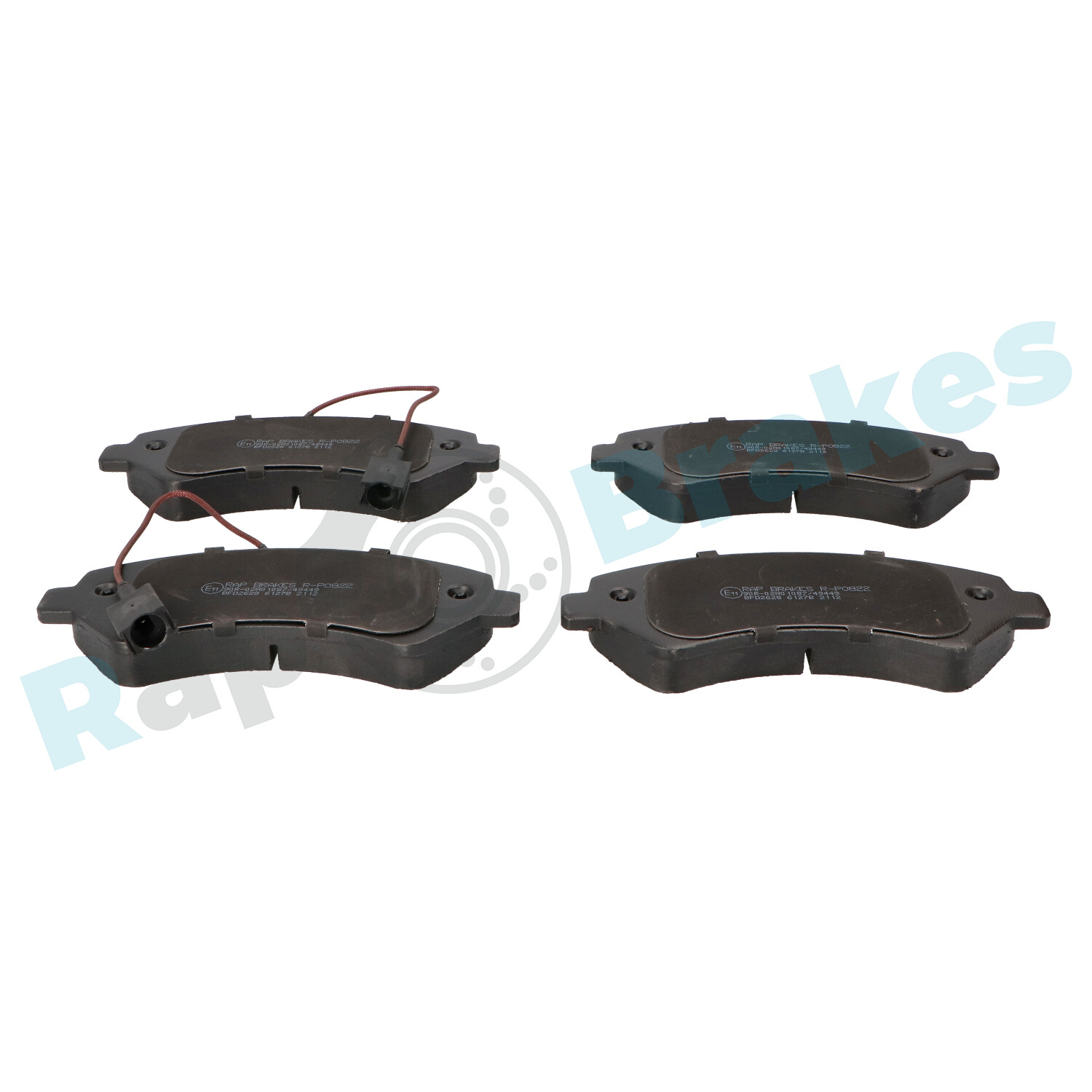 Brake Pad Set, disc brake - R-P0822 RAP BRAKES