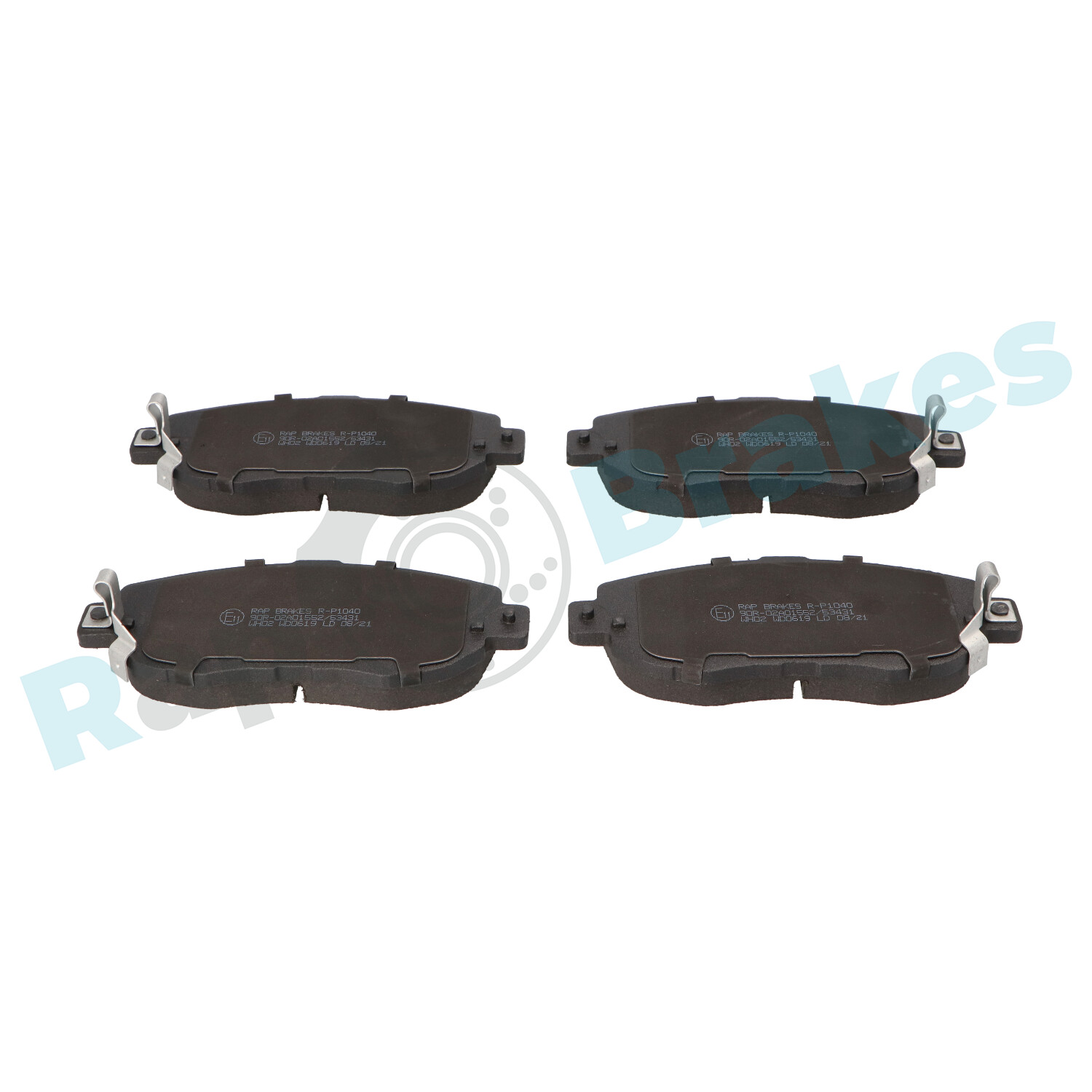 Комплект тормозных колодок, дисковый тормоз - R-P1040 RAP BRAKES