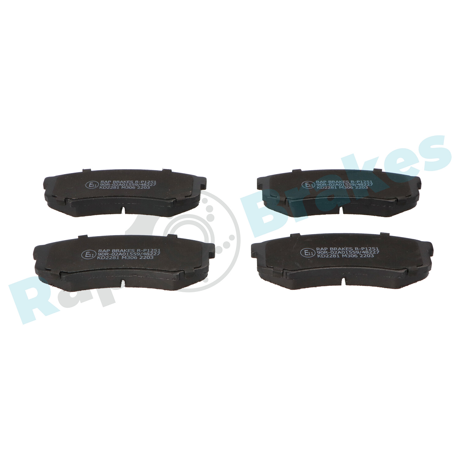 Brake Pad Set, disc brake - R-P1251 RAP BRAKES