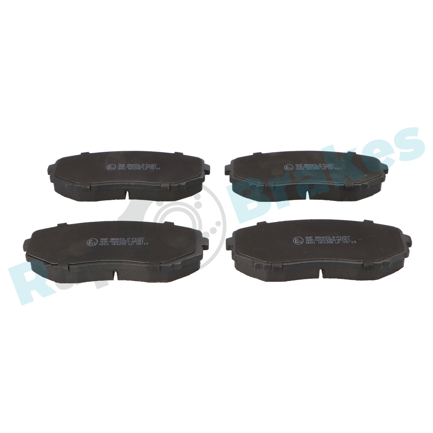Brake Pad Set, disc brake - R-P1257 RAP BRAKES