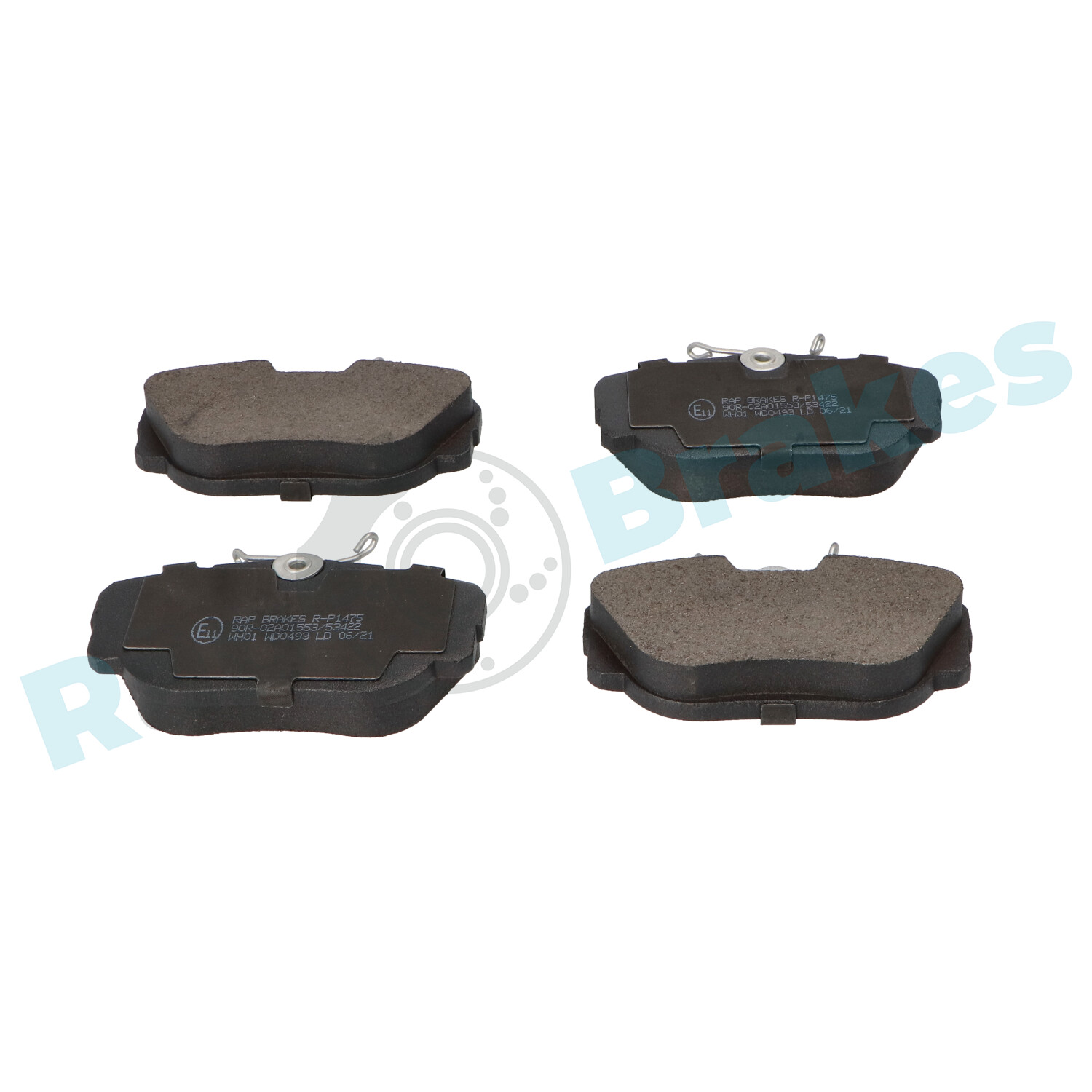 Комплект тормозных колодок, дисковый тормоз - R-P1475 RAP BRAKES