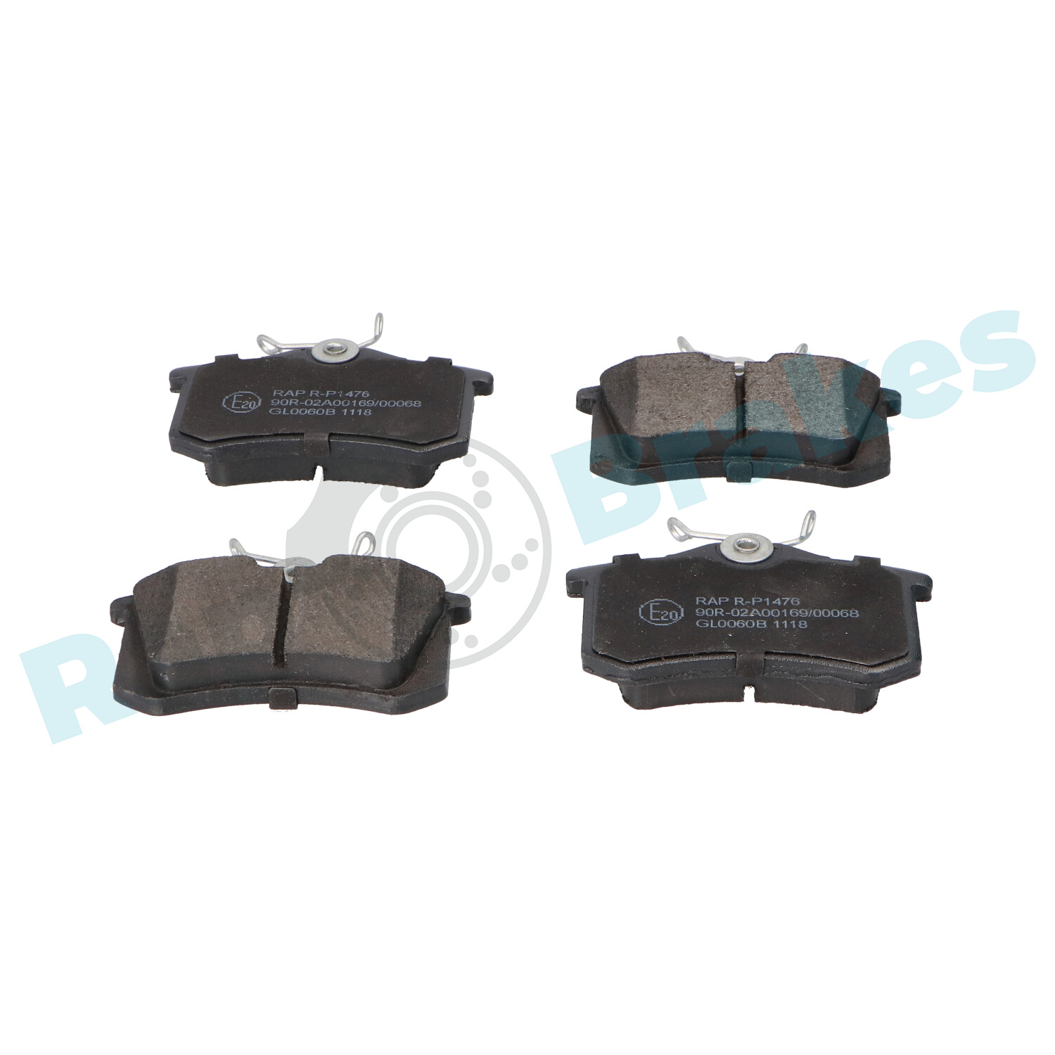 Комплект тормозных колодок, дисковый тормоз - R-P1476 RAP BRAKES
