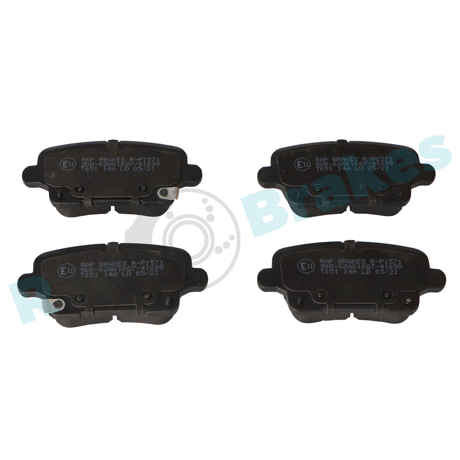 Brake Pad Set, disc brake - R-P1571 RAP BRAKES