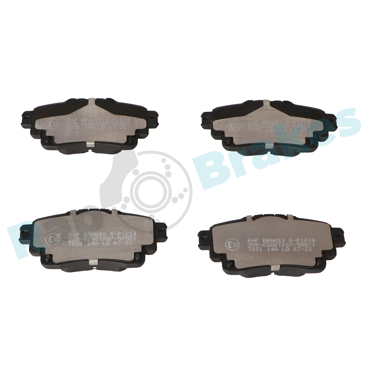 Brake Pad Set, disc brake - R-P1614 RAP BRAKES