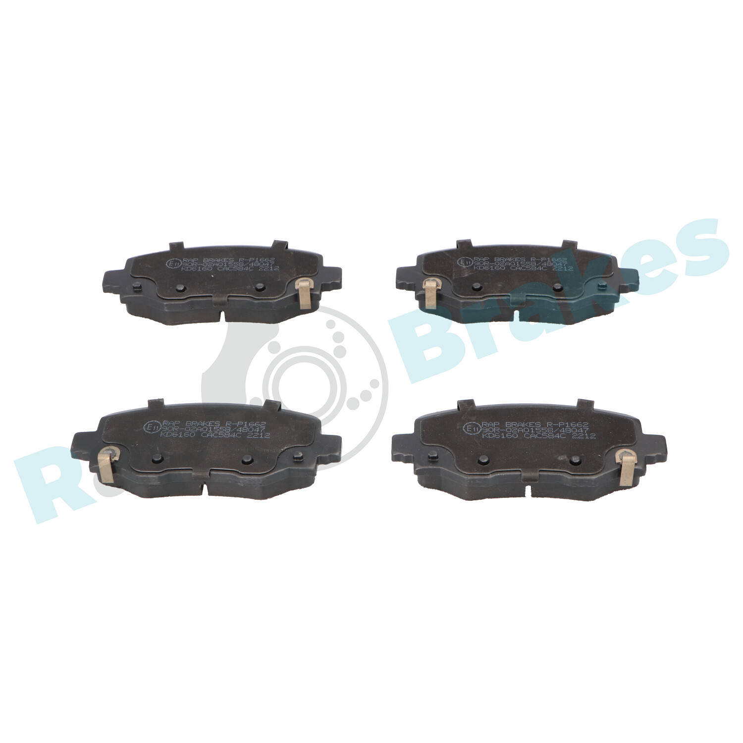 Комплект тормозных колодок, дисковый тормоз - R-P1662 RAP BRAKES