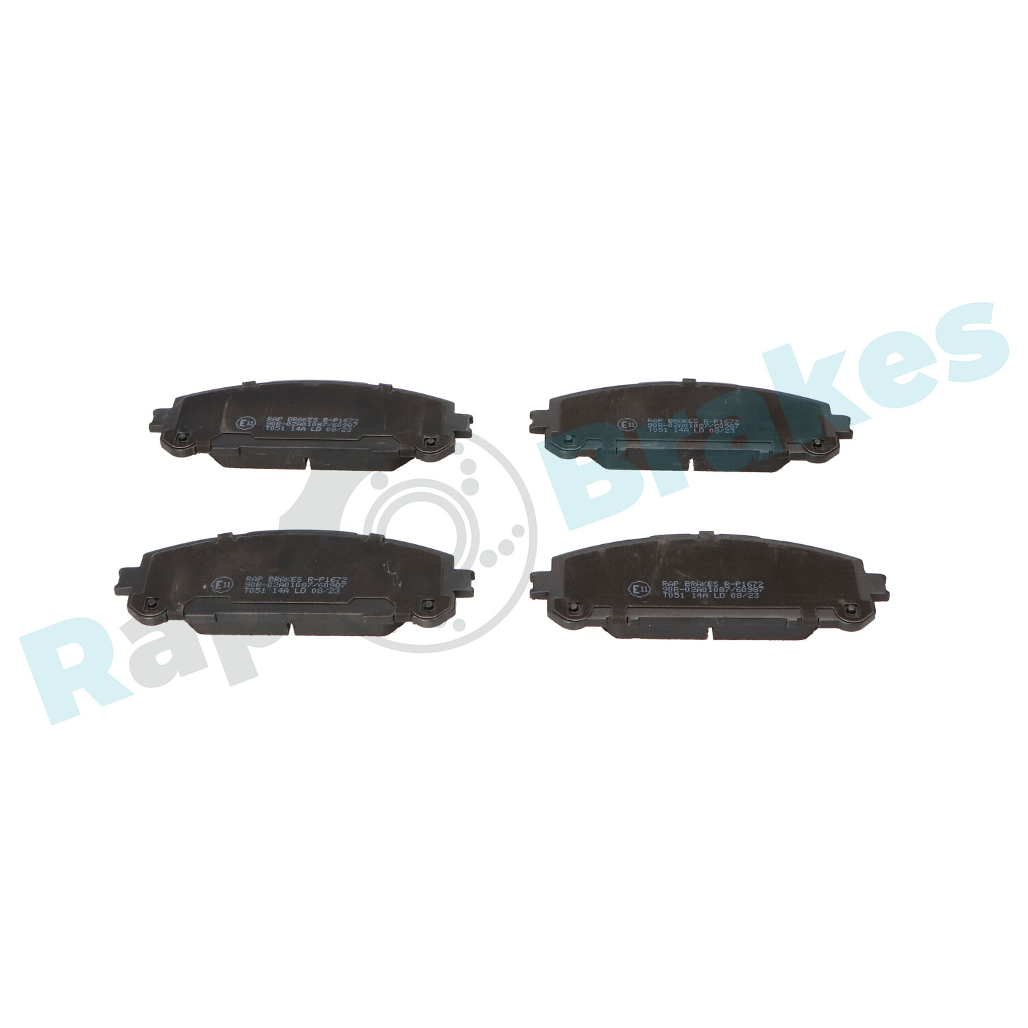 Brake Pad Set, disc brake - R-P1672 RAP BRAKES