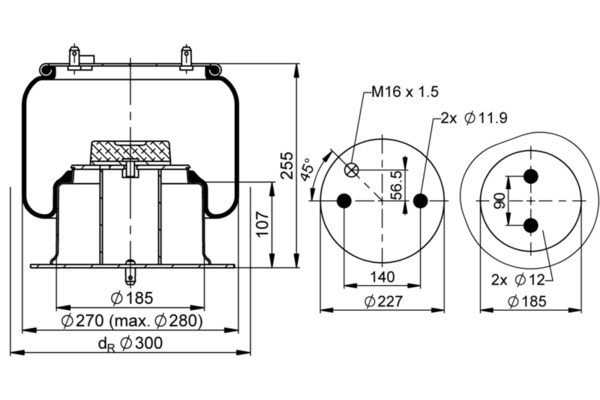 Кожух пневматической рессоры - 1 DF 20 C-4 PHOENIX