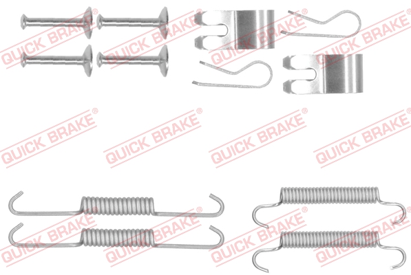Accessory Kit, parking brake shoes - 105-0013 QUICK BRAKE