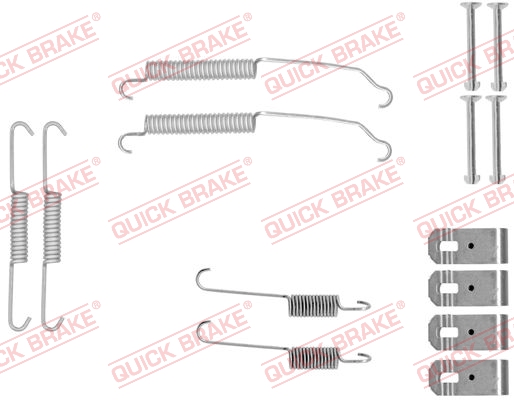 Kit accessori, Ganasce freno - 105-0015 QUICK BRAKE