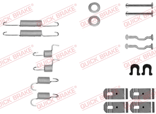 Kit accessori, Ganasce freno stazionamento - 105-0028 QUICK BRAKE