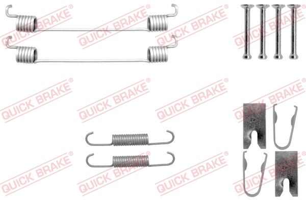 Accessory Kit, brake shoes - 105-0042 QUICK BRAKE