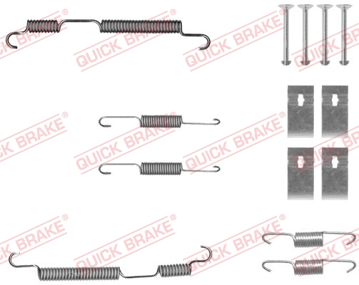 Kit accessori, Ganasce freno - 105-0050 QUICK BRAKE
