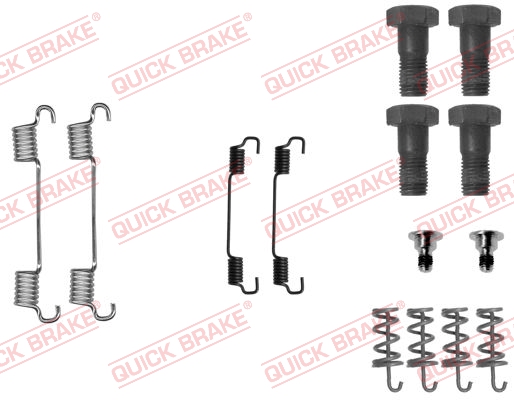 priedų komplektas, stovėjimo stabdžių trinkelės - 105-0716 QUICK BRAKE
