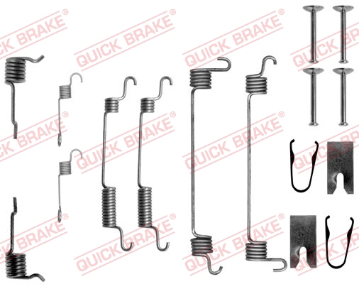 Kit accessori, Ganasce freno - 105-0764 QUICK BRAKE