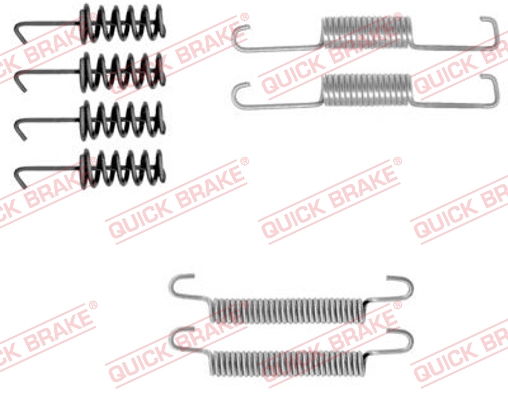 priedų komplektas, stovėjimo stabdžių trinkelės - 105-0774 QUICK BRAKE
