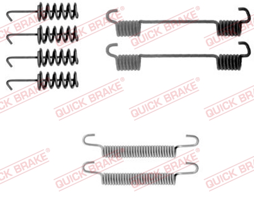 priedų komplektas, stovėjimo stabdžių trinkelės - 105-0775 QUICK BRAKE
