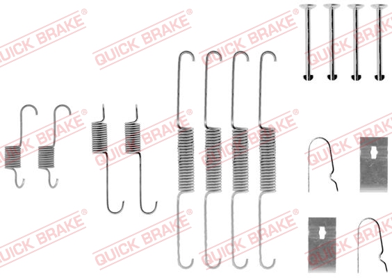 Accessory Kit, brake shoes - 105-0782 QUICK BRAKE