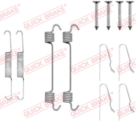Kit accessori, Ganasce freno stazionamento - 105-0808 QUICK BRAKE