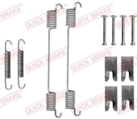 Kit accessori, Ganasce freno - 105-0836 QUICK BRAKE