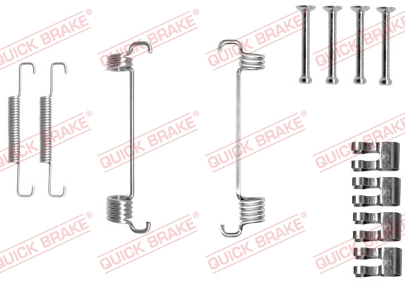 Kit accessori, Ganasce freno stazionamento - 105-0851 QUICK BRAKE