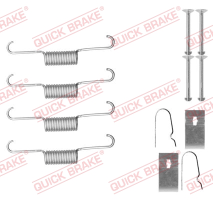 Kit accessori, Ganasce freno stazionamento - 105-0884 QUICK BRAKE